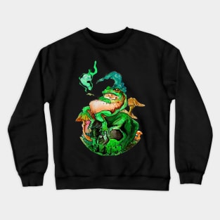 Bored Wizard Frog Crewneck Sweatshirt